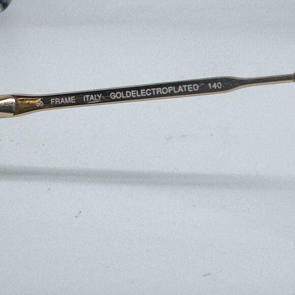 Vintage Luxottica Carlos 2 Silver Pilot Half-Rim Sunglasses Italy H17130 - Picture 6 of 7